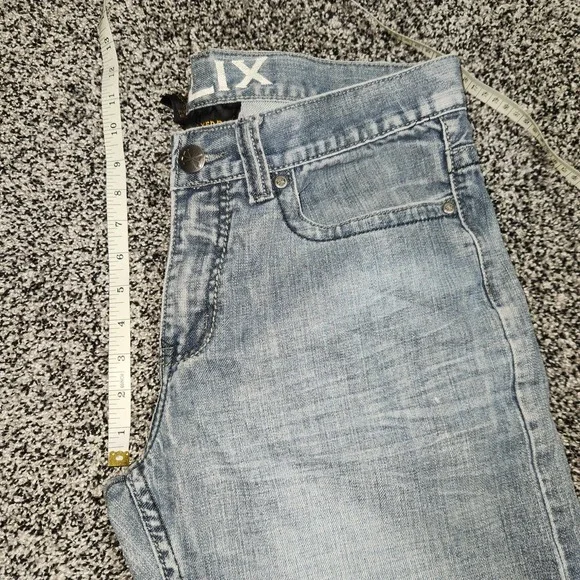 Y2k Helix Jeans Mens 32x32 Blue Relaxed Boot Faded Whisker Grunge Skater Punk - Picture 4 of 8